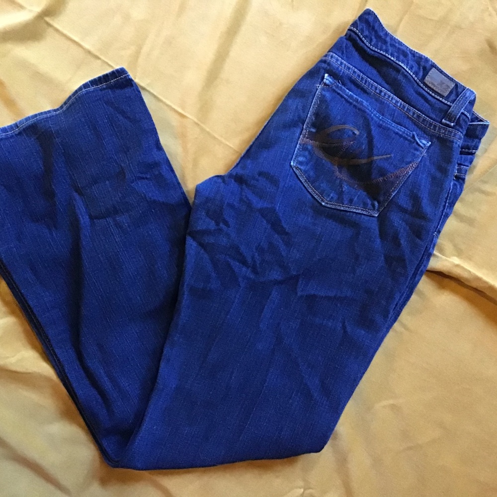 X2 denim jeans 6 regular dark Low rise flare leg